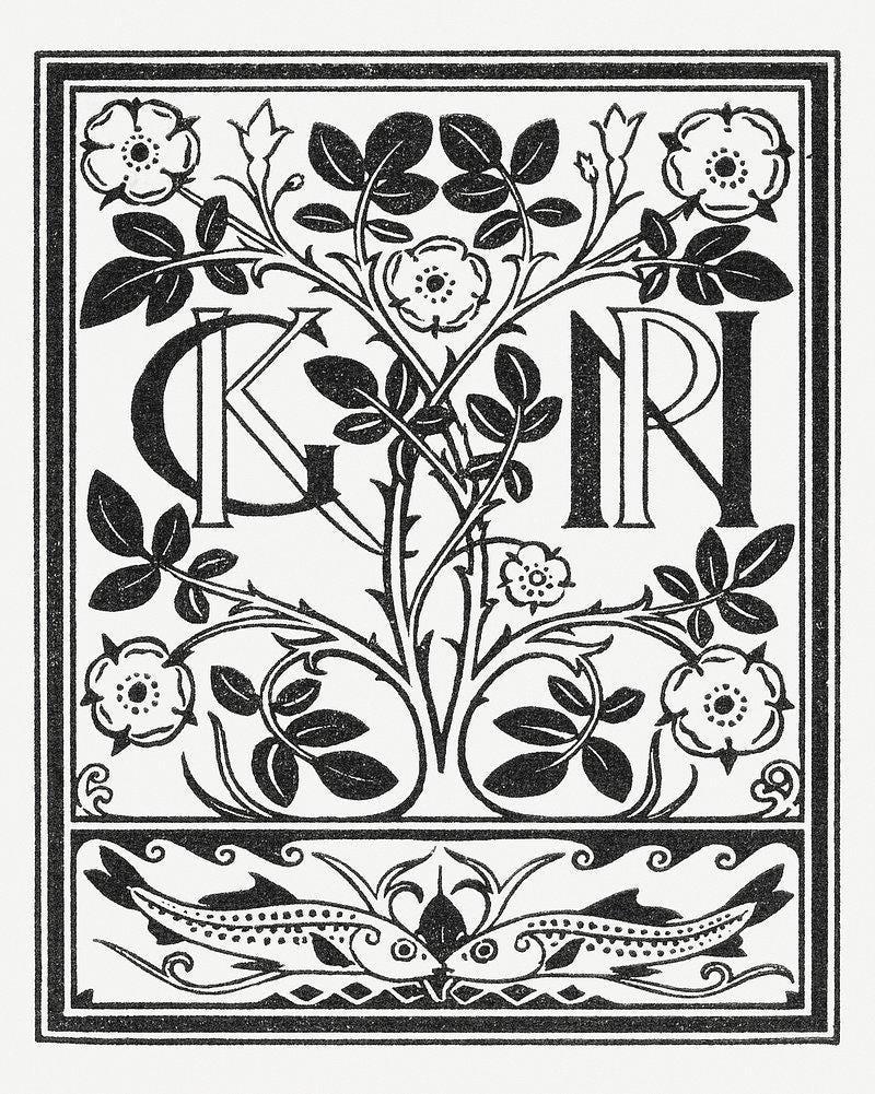 William Morris Kelmscott Press Illustration Art Limited Edition Posters (No Frame) William Morris Kelmscott Press Illustration Art Limited Edition Posters (No Frame)