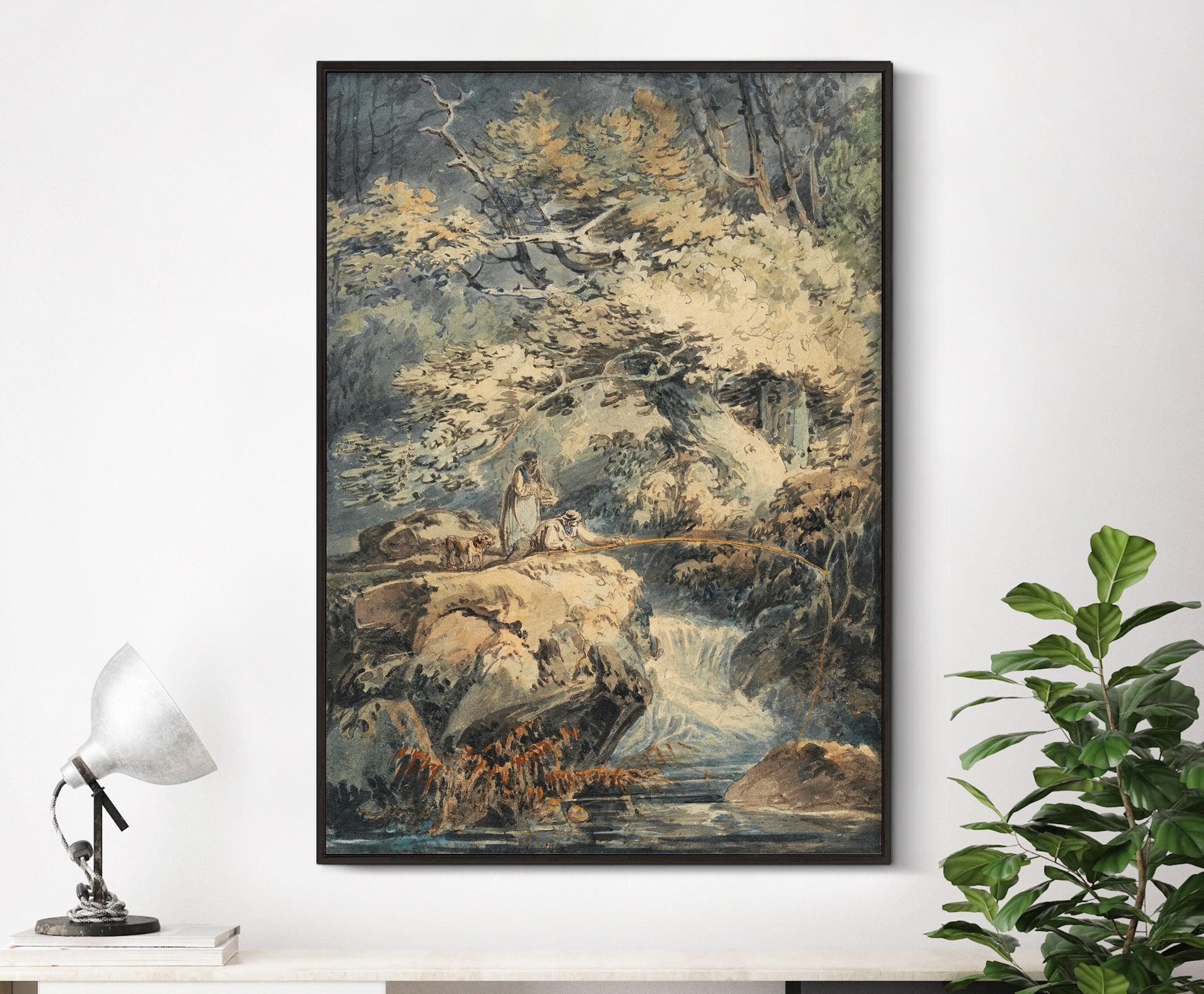 William Turner The Angler 1794 Vintage Landscape Nature Limited Edition Posters (No Frame) William Turner The Angler 1794 Vintage Landscape Nature Limited Edition Posters (No Frame)