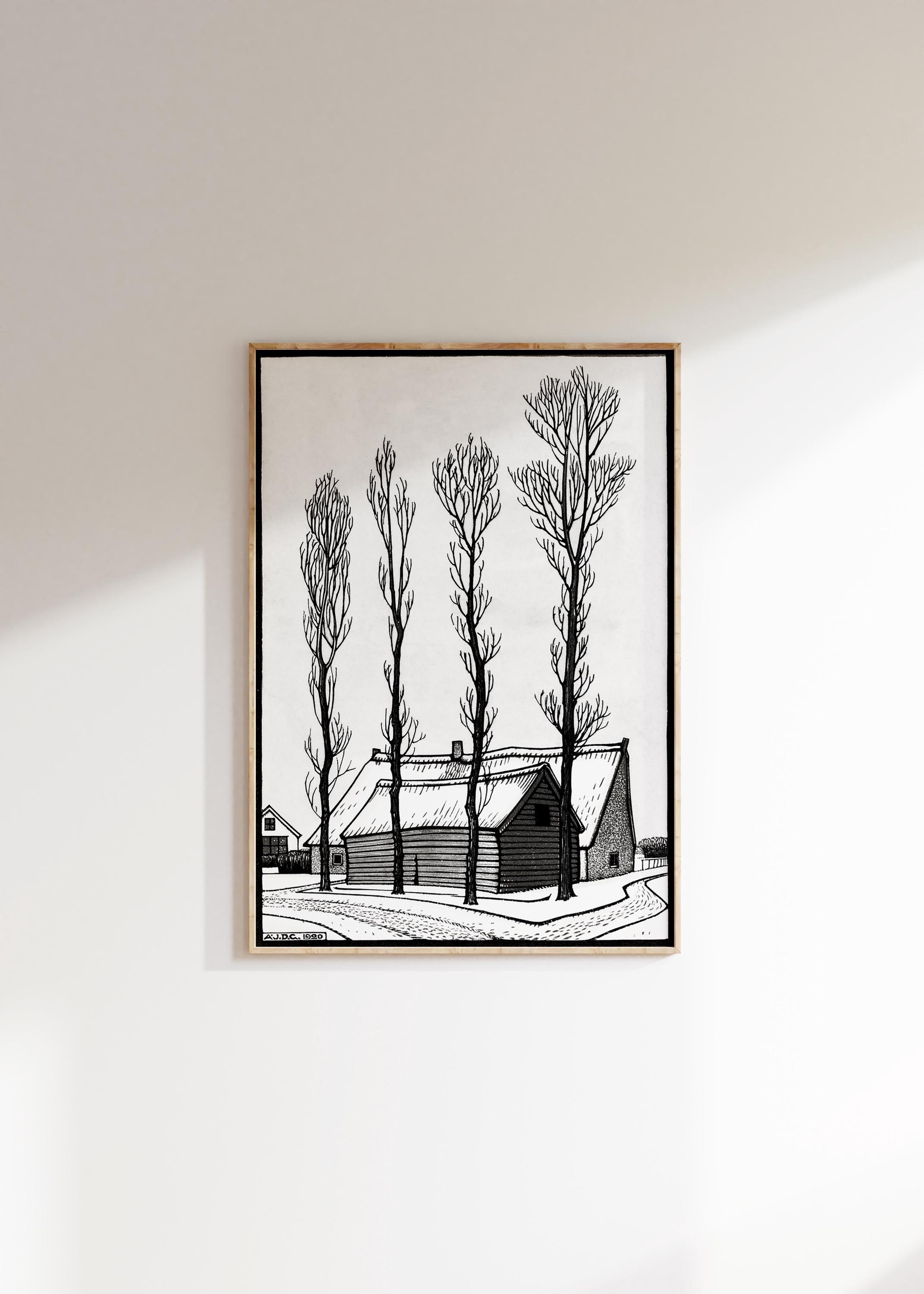 Winter 1920 By Julie De Graag Vintage Winter Landscape Minimalist Winter Art Nature Awesome Poster (No Frame) Winter 1920 By Julie De Graag Vintage Winter Landscape Minimalist Winter Art Nature Awesome Poster (No Frame)