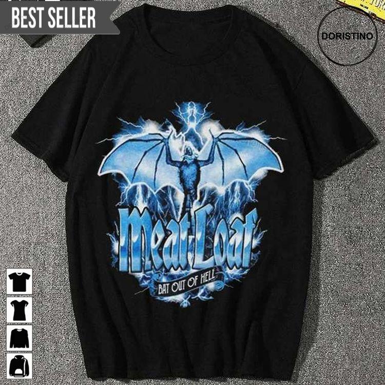 Meat Loaf Bat Out Of Hell Blue Tshirt Meat Loaf Bat Out Of Hell Blue Tshirt