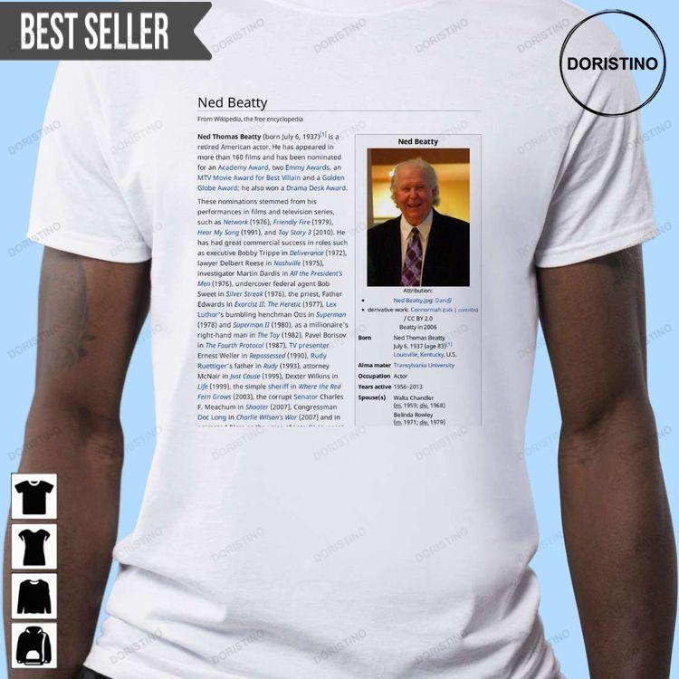 Ned Beatty Wikipedia Tshirt Ned Beatty Wikipedia Tshirt
