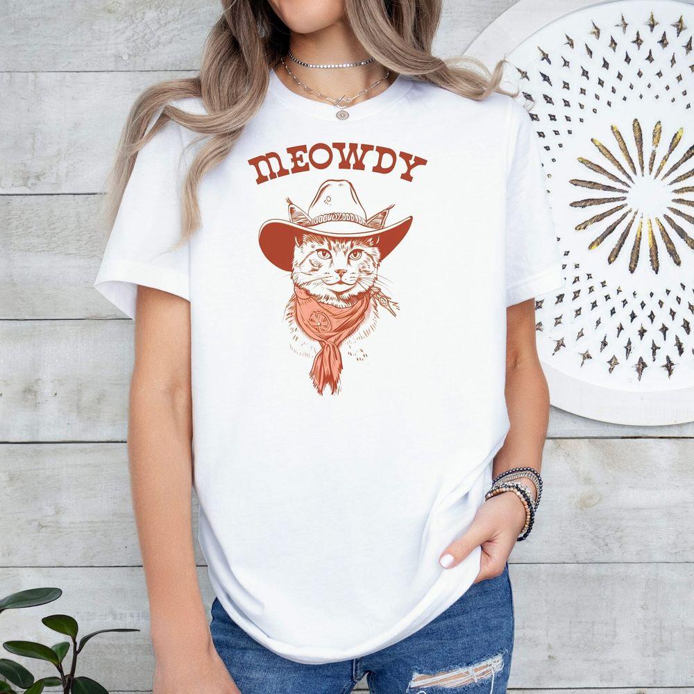 Cowboy Cat Meowdy Cat Lover Funny Meme 9 Shirt