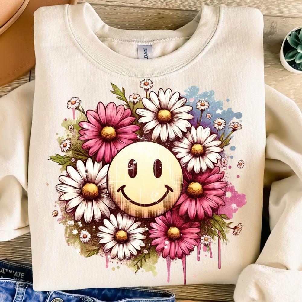 Distressed Smiley Face Tshirt