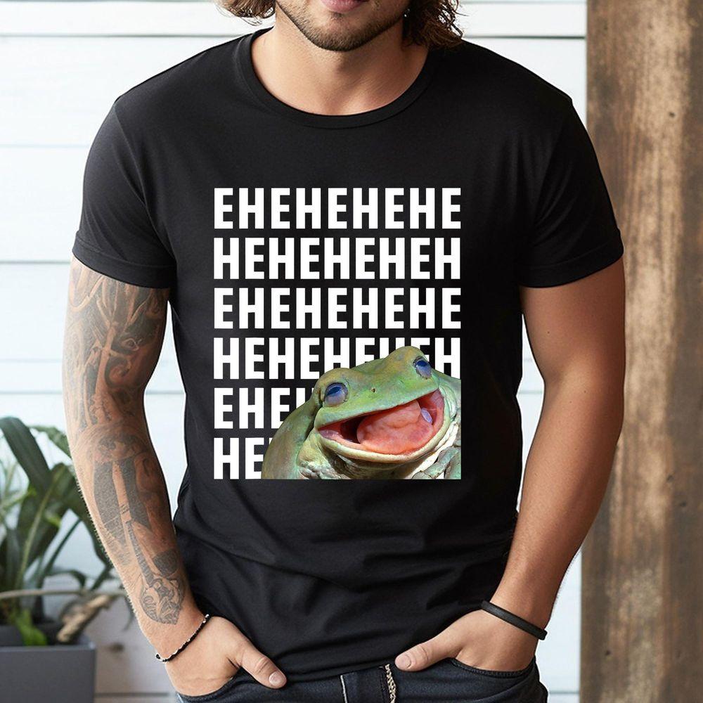 Frog Funny Laughing Meme Men Women Kids Frog Lover Shirt