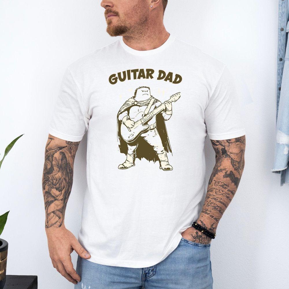 Guitar Dad Superhero Tshirt