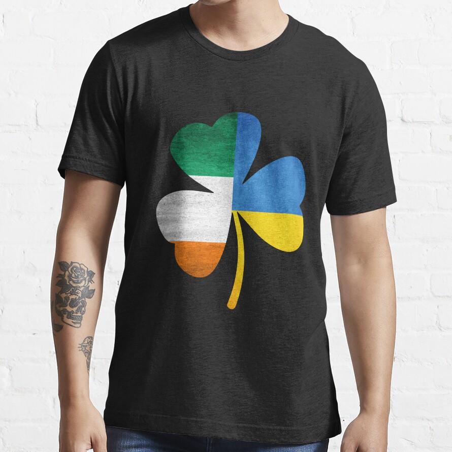 Irish Ukrainian Shamrock Ukrainian Flag St Patrick's Day T-shirt Tshirt