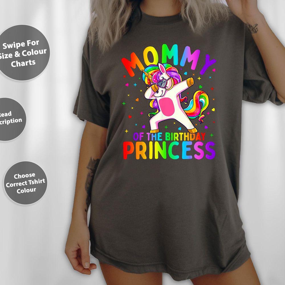 Mommy Of The Birthday Princess Girl Dabbing Unicorn Mom Shirt