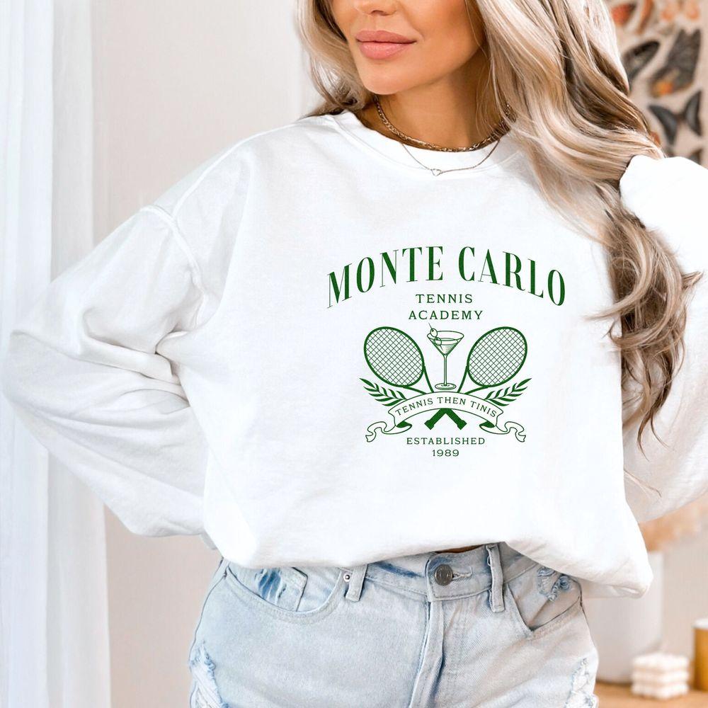 Monte Carlo Social Club Pullover Tennis And Tinis Shirt