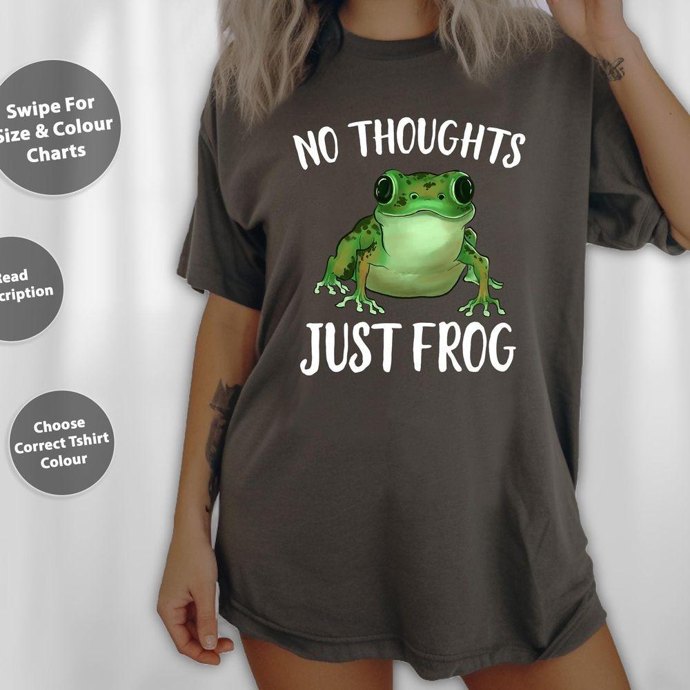 No Thoughts Just Frog Funny Hibian Meme Shirt