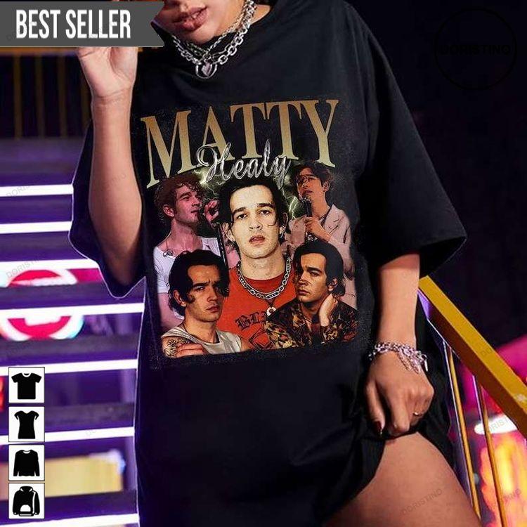 Matty Healy Pop Rock Band Short-sleeve Tshirt Matty Healy Pop Rock Band Short-sleeve Tshirt