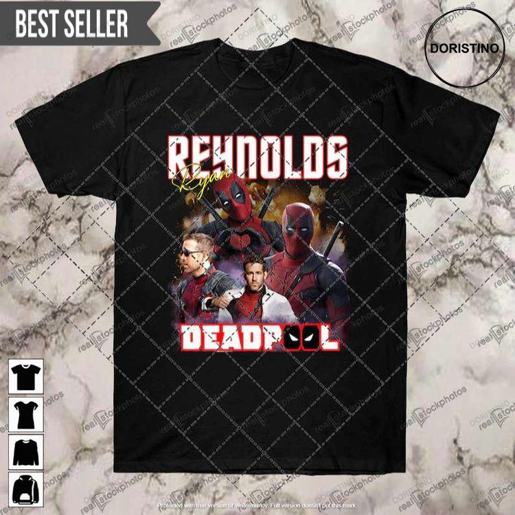 Ryan Reynolds Deadpool Black Tshirt Ryan Reynolds Deadpool Black Tshirt