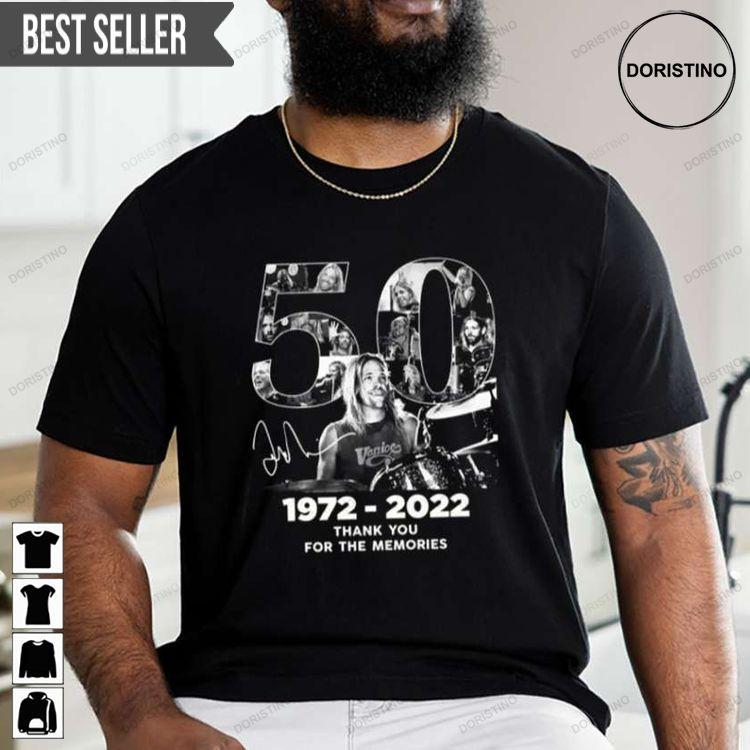 Taylor Hawkins 1972-2022 Thank You For The Memories Signature Awesome Shirt Taylor Hawkins 1972-2022 Thank You For The Memories Signature Awesome Shirt